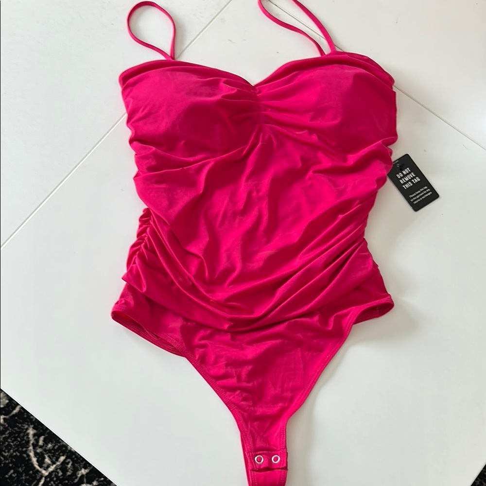 Women’s  EXPRESS Pink One Piece Bodysuit- Med